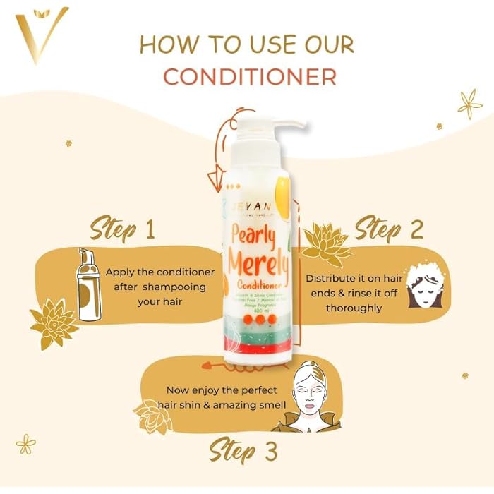 JEVAN Pearly Merely Smooth And Shine Conditioner- Mango 400 ml - Image 4